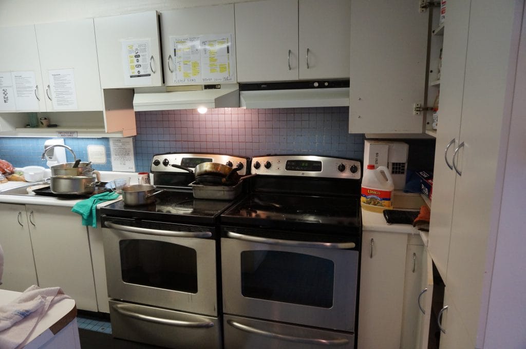 Stoves in Renascent Treatment Centre kitchen.