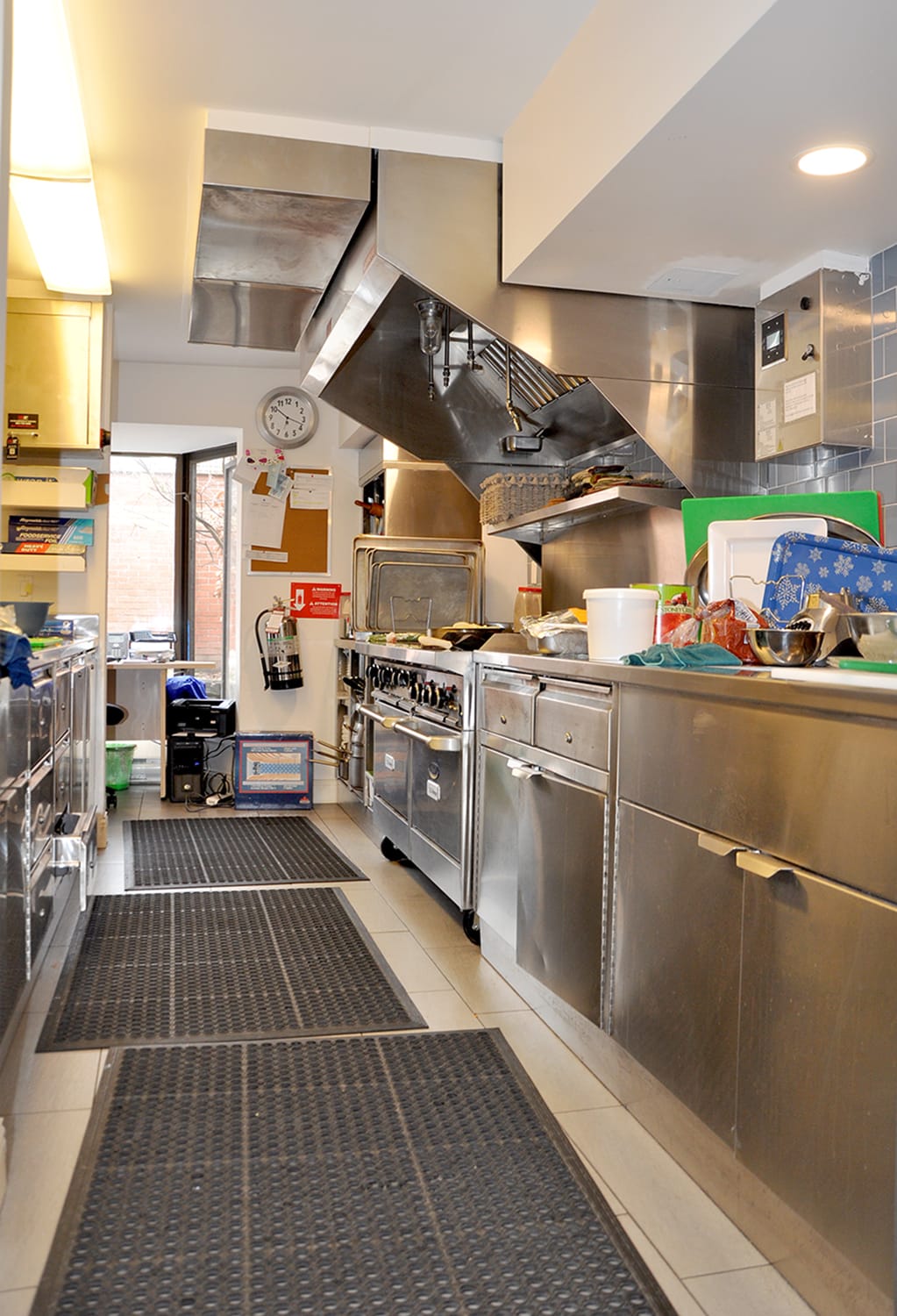 Kitchen equipment at Renascent Treatment Centre.