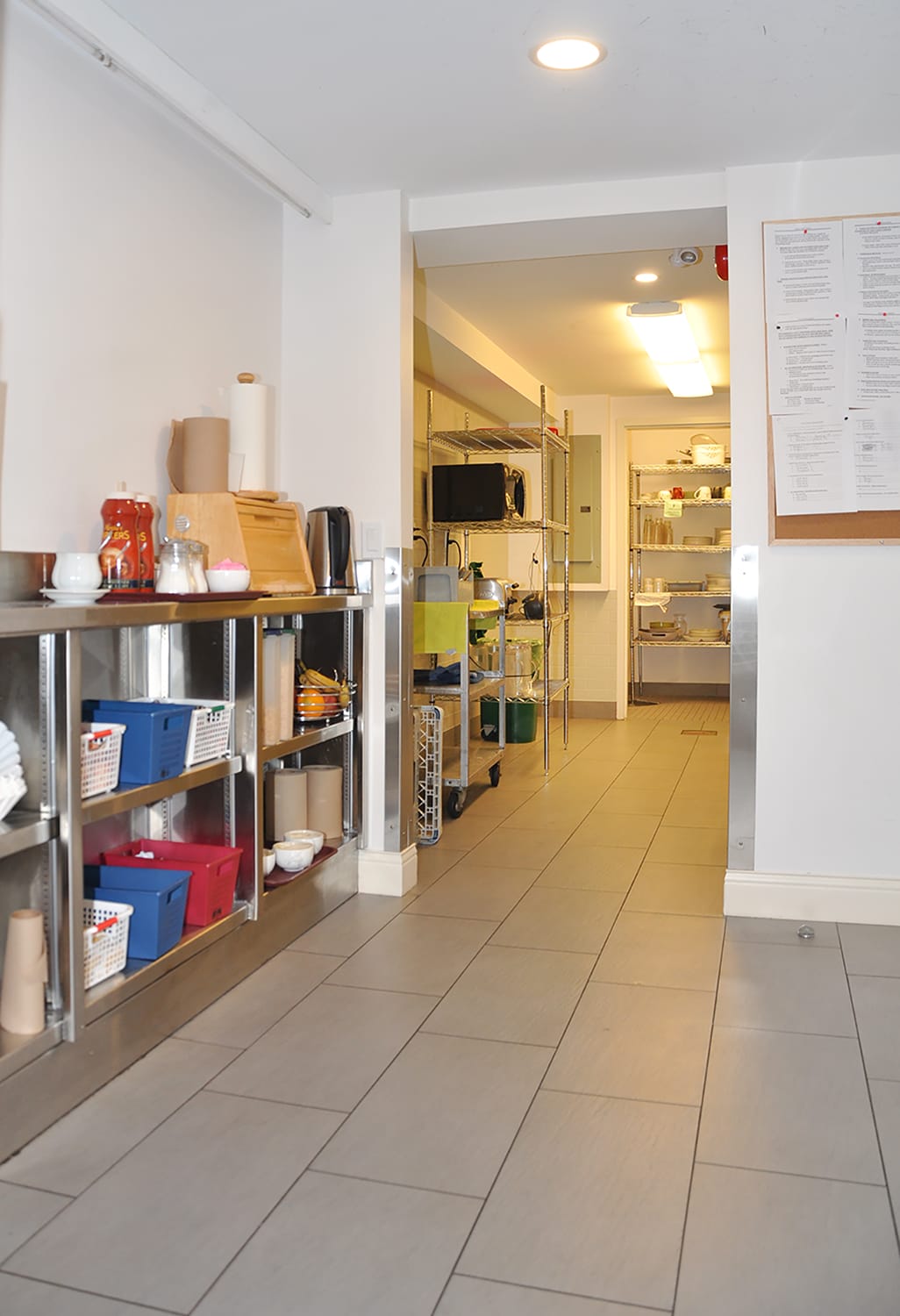 Kitchen prep area at Renascent Treatment Centre.