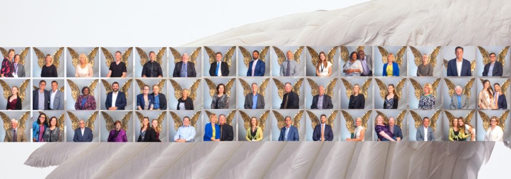 Multiple photographs of Guardian Angel portraits.