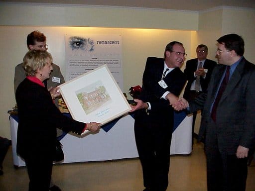 Presentation of print at Munro opening party.