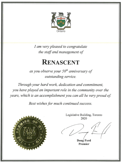 50 Years of Service award.