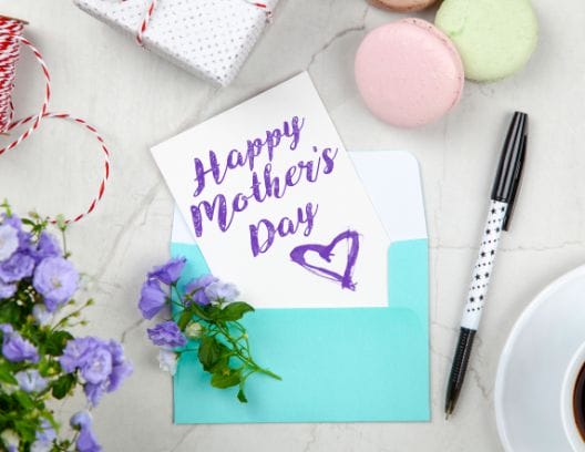 Happy Mother's Day written on card