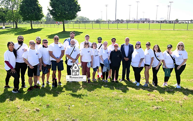 Renascent staff, along with Member of Parliament for Durham, the Honorable Jamil Jivani, at the start-line for the Fifth Annual Renascent Road to Recovery Walk/Run.